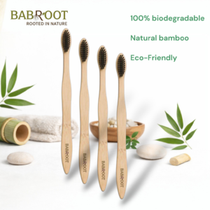 Babroot Premium Bamboo Toothbrush | Eco-Friendly & BPA-Free – Pack of 4