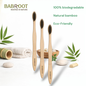 Babroot Premium Bamboo Toothbrush | Eco-Friendly & BPA-Free - Pack of 3